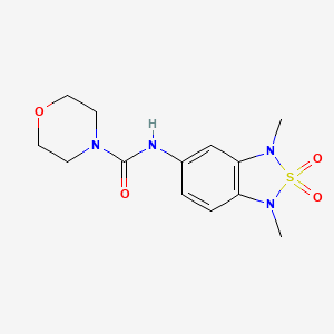 N-(1,3-dimethyl-2,2-dioxido-1,3-dihydrobenzo[c][1,2,5]thiadiazol-5-yl)morpholine-4-carboxamide