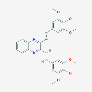 molecular formula C30H30N2O6 B284004 2,3-Bis[2-(3,4,5-trimethoxyphenyl)vinyl]quinoxaline 