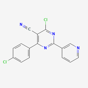 4-Chloro-6-(4-chlorophenyl)-2-(3-pyridinyl)-5-pyrimidinecarbonitrile