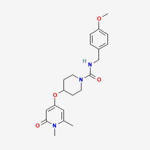 4-((1,6-dimethyl-2-oxo-1,2-dihydropyridin-4-yl)oxy)-N-(4-methoxybenzyl)piperidine-1-carboxamide