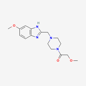 2-methoxy-1-(4-((5-methoxy-1H-benzo[d]imidazol-2-yl)methyl)piperazin-1-yl)ethanone