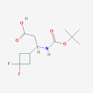 3-(3,3-Difluorocyclobutyl)-3-[(2-methylpropan-2-yl)oxycarbonylamino]propanoic acid