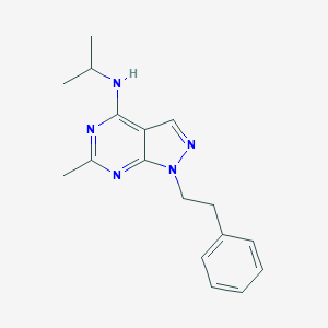 molecular formula C17H21N5 B284006 N-isopropyl-N-[6-methyl-1-(2-phenylethyl)-1H-pyrazolo[3,4-d]pyrimidin-4-yl]amine 