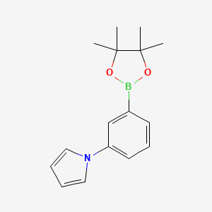 molecular formula C16H20BNO2 B2840063 1-[3-(tetramethyl-1,3,2-dioxaborolan-2-yl)phenyl]-1H-pyrrole CAS No. 1831152-32-9