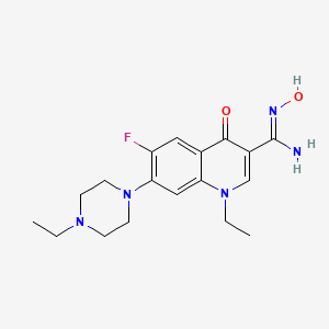 1-ethyl-7-(4-ethylpiperazin-1-yl)-6-fluoro-N'-hydroxy-4-oxo-1,4-dihydroquinoline-3-carboximidamide