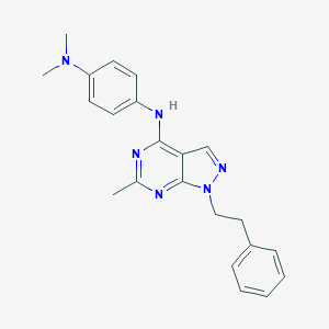 N-[4-(dimethylamino)phenyl]-N-[6-methyl-1-(2-phenylethyl)-1H-pyrazolo[3,4-d]pyrimidin-4-yl]amine