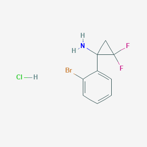 1-(2-Bromophenyl)-2,2-difluorocyclopropan-1-amine;hydrochloride