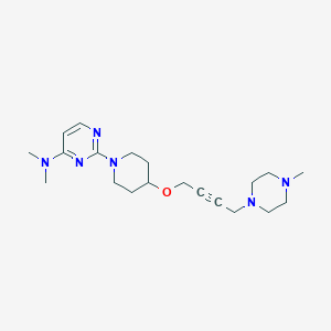 N,N-Dimethyl-2-[4-[4-(4-methylpiperazin-1-yl)but-2-ynoxy]piperidin-1-yl]pyrimidin-4-amine