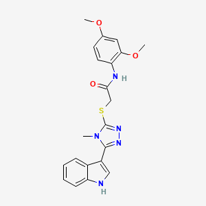 2-((5-(1H-indol-3-yl)-4-methyl-4H-1,2,4-triazol-3-yl)thio)-N-(2,4-dimethoxyphenyl)acetamide