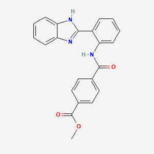 molecular formula C22H17N3O3 B2840083 methyl 4-[[2-(1H-benzimidazol-2-yl)phenyl]carbamoyl]benzoate CAS No. 683794-21-0