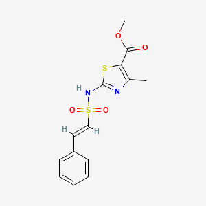 methyl 4-methyl-2-[[(E)-2-phenylethenyl]sulfonylamino]-1,3-thiazole-5-carboxylate