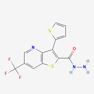 3-(2-Thienyl)-6-(trifluoromethyl)thieno[3,2-b]pyridine-2-carbohydrazide