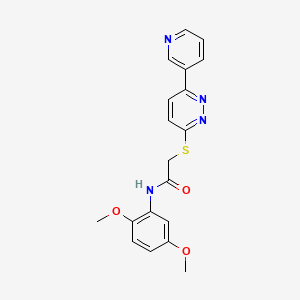 molecular formula C19H18N4O3S B2840088 N-(2,5-dimethoxyphenyl)-2-(6-pyridin-3-ylpyridazin-3-yl)sulfanylacetamide CAS No. 872701-89-8