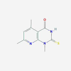 molecular formula C10H11N3OS B2840091 2-Mercapto-1,5,7-trimethylpyrido[2,3-D]pyrimidin-4(1H)-one CAS No. 384342-02-3