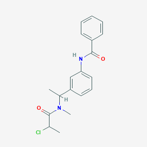 molecular formula C19H21ClN2O2 B2840094 N-[3-[1-[2-Chloropropanoyl(methyl)amino]ethyl]phenyl]benzamide CAS No. 2411284-28-9