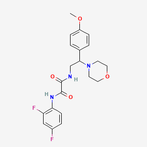 molecular formula C21H23F2N3O4 B2840096 N1-(2,4-difluorophenyl)-N2-(2-(4-methoxyphenyl)-2-morpholinoethyl)oxalamide CAS No. 942012-75-1