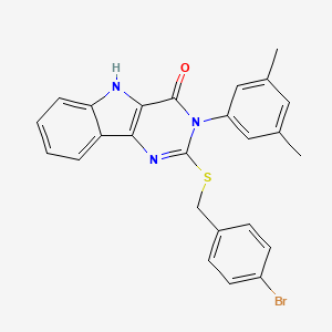 2-((4-bromobenzyl)thio)-3-(3,5-dimethylphenyl)-3H-pyrimido[5,4-b]indol-4(5H)-one