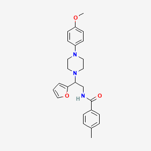 N-[2-(furan-2-yl)-2-[4-(4-methoxyphenyl)piperazin-1-yl]ethyl]-4-methylbenzamide