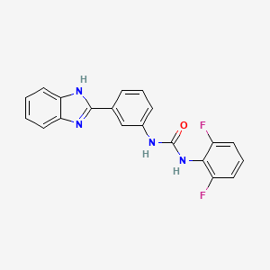 molecular formula C20H14F2N4O B2840104 1-(3-(1H-benzo[d]imidazol-2-yl)phenyl)-3-(2,6-difluorophenyl)urea CAS No. 1207001-24-8