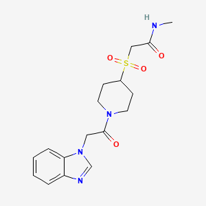 2-((1-(2-(1H-benzo[d]imidazol-1-yl)acetyl)piperidin-4-yl)sulfonyl)-N-methylacetamide