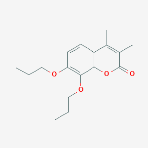 molecular formula C17H22O4 B284012 3,4-dimethyl-7,8-dipropoxy-2H-chromen-2-one 