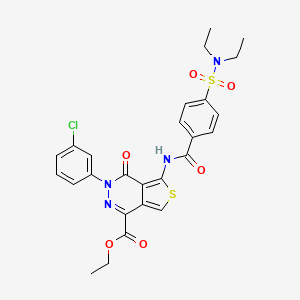 ethyl 3-(3-chlorophenyl)-5-(4-(N,N-diethylsulfamoyl)benzamido)-4-oxo-3,4-dihydrothieno[3,4-d]pyridazine-1-carboxylate