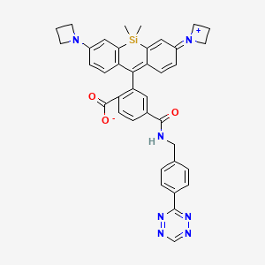 2-[3-(Azetidin-1-ium-1-ylidene)-7-(azetidin-1-yl)-5,5-dimethylbenzo[b][1]benzosilin-10-yl]-4-[[4-(1,2,4,5-tetrazin-3-yl)phenyl]methylcarbamoyl]benzoate