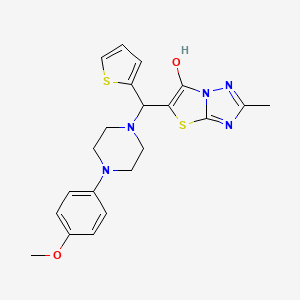 5-((4-(4-Methoxyphenyl)piperazin-1-yl)(thiophen-2-yl)methyl)-2-methylthiazolo[3,2-b][1,2,4]triazol-6-ol