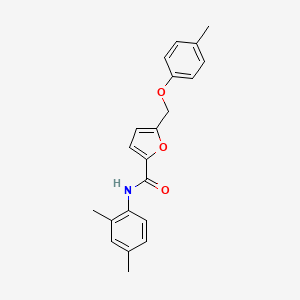 molecular formula C21H21NO3 B2840128 N-(2,4-dimethylphenyl)-5-[(4-methylphenoxy)methyl]furan-2-carboxamide CAS No. 862389-89-7