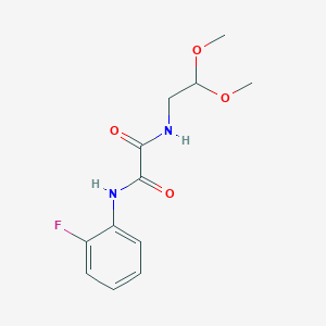molecular formula C12H15FN2O4 B2840129 N-(2,2-dimethoxyethyl)-N'-(2-fluorophenyl)oxamide CAS No. 898356-30-4