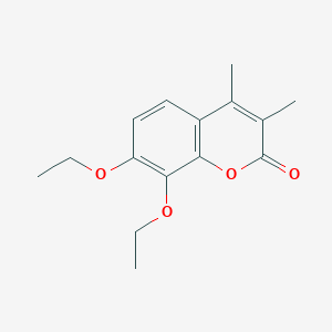 molecular formula C15H18O4 B284013 7,8-diethoxy-3,4-dimethyl-2H-chromen-2-one 
