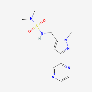 2-[5-[(Dimethylsulfamoylamino)methyl]-1-methylpyrazol-3-yl]pyrazine