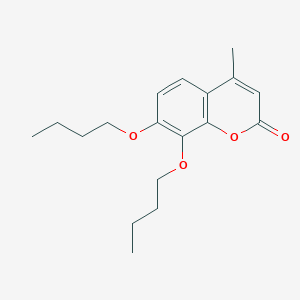 molecular formula C18H24O4 B284014 7,8-dibutoxy-4-methyl-2H-chromen-2-one 