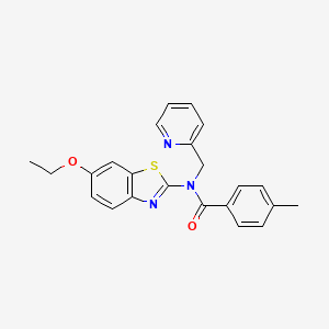 N-(6-ethoxybenzo[d]thiazol-2-yl)-4-methyl-N-(pyridin-2-ylmethyl)benzamide