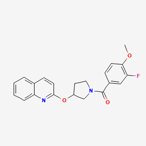 (3-Fluoro-4-methoxyphenyl)(3-(quinolin-2-yloxy)pyrrolidin-1-yl)methanone