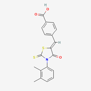 molecular formula C19H15NO3S2 B2840178 (Z)-4-((3-(2,3-dimethylphenyl)-4-oxo-2-thioxothiazolidin-5-ylidene)methyl)benzoic acid CAS No. 307504-65-0