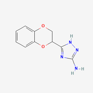 molecular formula C10H10N4O2 B2840188 5-(2,3-二氢-1,4-苯并二噁烷-2-基)-4H-1,2,4-三唑-3-胺 CAS No. 898617-69-1