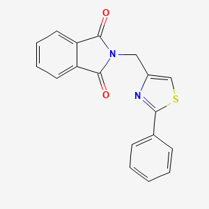 molecular formula C18H12N2O2S B2840194 2-((2-苯基噻唑-4-基)甲基)异吲哚-1,3-二酮 CAS No. 556009-28-0