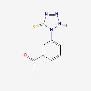 molecular formula C9H8N4OS B2840200 1-[3-(5-mercapto-1H-tetrazol-1-yl)phenyl]ethanone CAS No. 872473-32-0