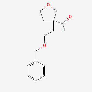 3-[2-(Benzyloxy)ethyl]oxolane-3-carbaldehyde