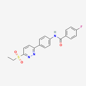 N-(4-(6-(ethylsulfonyl)pyridazin-3-yl)phenyl)-4-fluorobenzamide