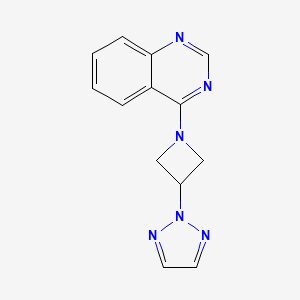 molecular formula C13H12N6 B2840211 4-[3-(Triazol-2-yl)azetidin-1-yl]quinazoline CAS No. 2415570-79-3