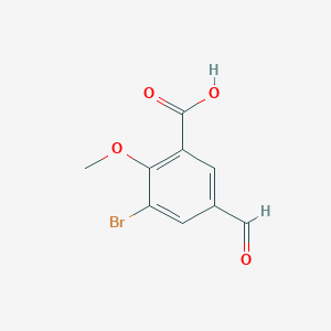 molecular formula C9H7BrO4 B2840226 3-溴-5-甲酰基-2-甲氧基苯甲酸 CAS No. 2248321-68-6