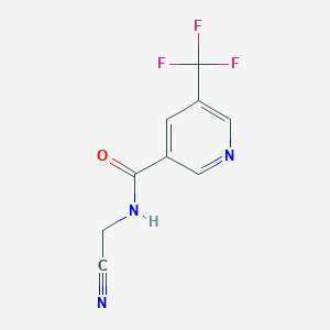 molecular formula C9H6F3N3O B2840237 N-(cyanomethyl)-5-(trifluoromethyl)pyridine-3-carboxamide CAS No. 2093705-39-4