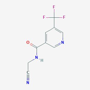 molecular formula C9H6F3N3O B2840237 N-(氰甲基)-5-(三氟甲基)吡啶-3-甲酰胺 CAS No. 2093705-39-4