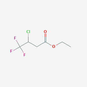 molecular formula C6H8ClF3O2 B2840243 Ethyl 3-chloro-4,4,4-trifluorobutyrate CAS No. 1309602-63-8