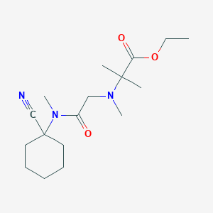 molecular formula C17H29N3O3 B2840252 Ethyl 2-({[(1-cyanocyclohexyl)(methyl)carbamoyl]methyl}(methyl)amino)-2-methylpropanoate CAS No. 1333512-20-1