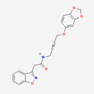 N-(4-(benzo[d][1,3]dioxol-5-yloxy)but-2-yn-1-yl)-2-(benzo[d]isoxazol-3-yl)acetamide