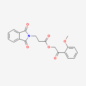 molecular formula C20H17NO6 B2840275 2-(2-Methoxyphenyl)-2-oxoethyl 3-(1,3-dioxoisoindolin-2-yl)propanoate CAS No. 923680-50-6