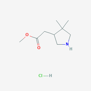 Methyl 2-(4,4-dimethylpyrrolidin-3-yl)acetate;hydrochloride